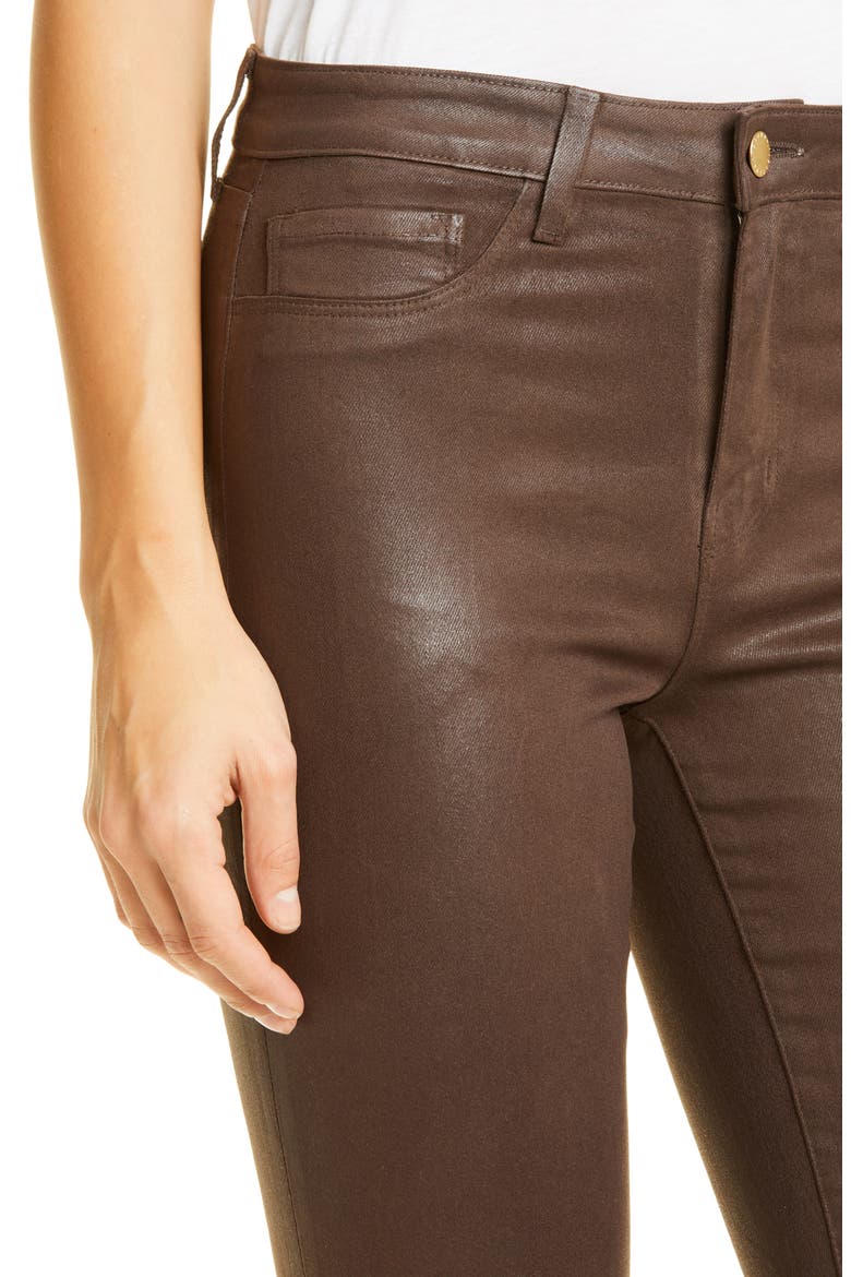 Marguerite Skinny Jeans, Alternate, color, ESPRESSO COATED