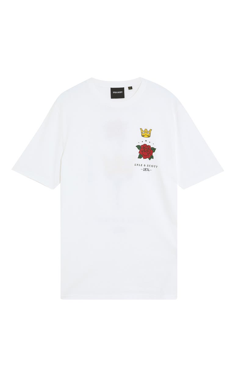 Lyle & Scott Rose And Crown Graphic T-shirt, Alternate, color, White