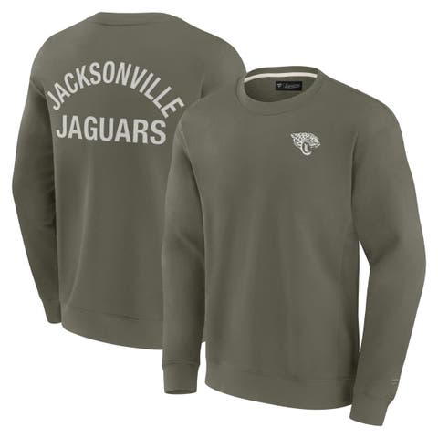 Unisex Fanatics Signature Olive Jacksonville Jaguars Super Soft Pullover Crew Sweatshirt