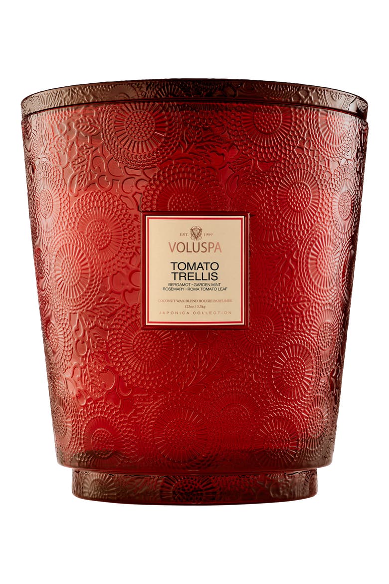 Tomato Trellis Five-Wick Hearth Candle, Alternate, color, TOMATO TRELLIS