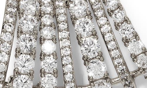 Nadri Bonne Anne Cubic Zirconia Climber Earrings In Silver