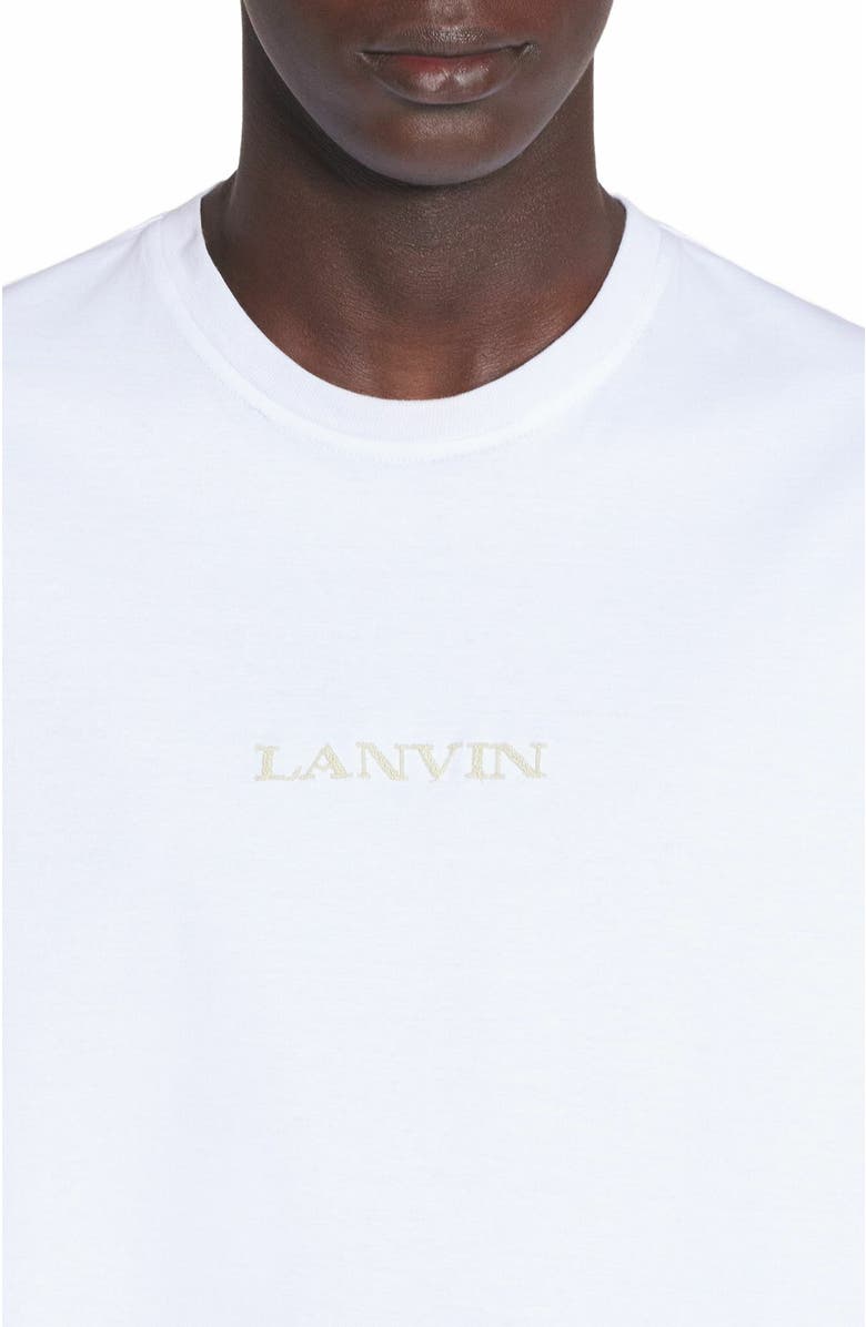 Lanvin Embroidered T-Shirt, Alternate, color, Optic White