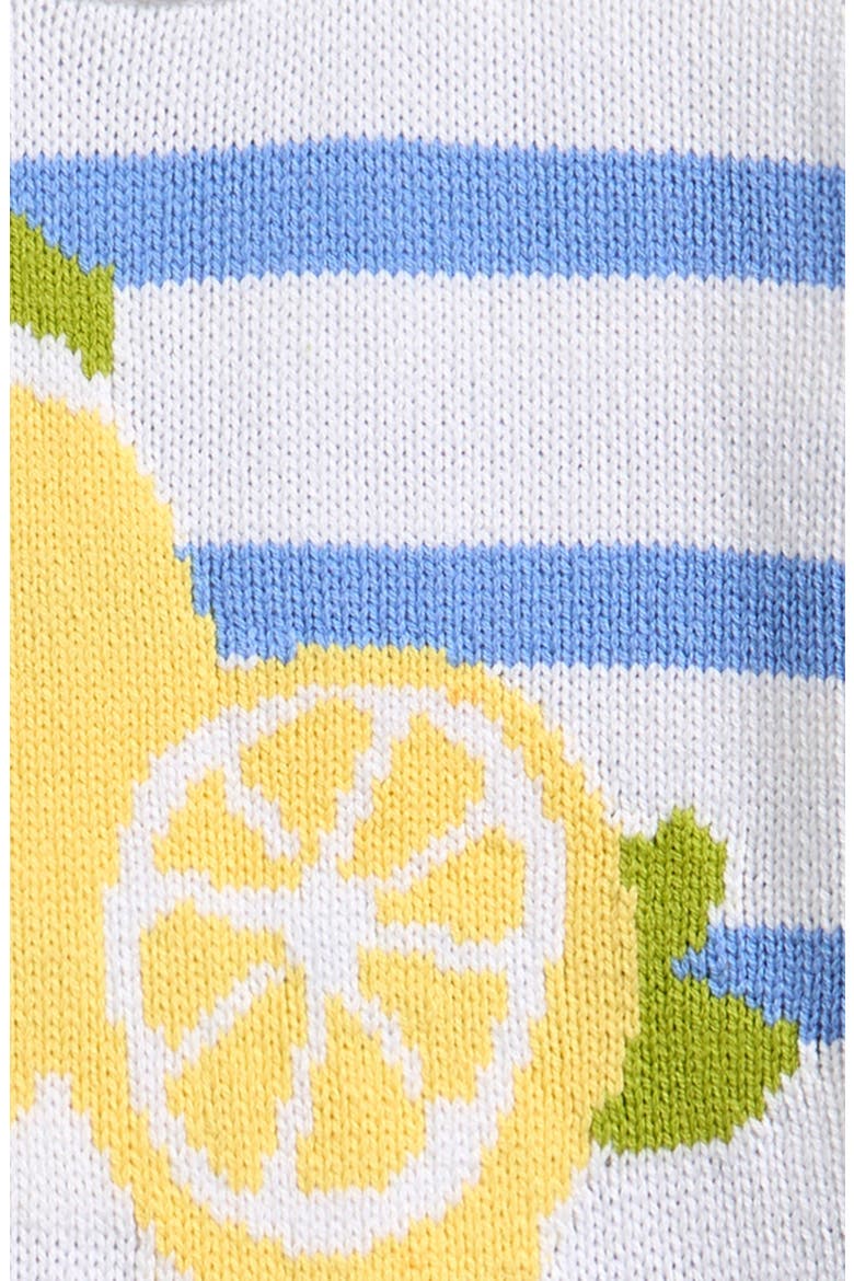 Kids' Stripe Lemon Graphic Cotton Blend Sweater, Alternate, color, BLUESTRIPE CB