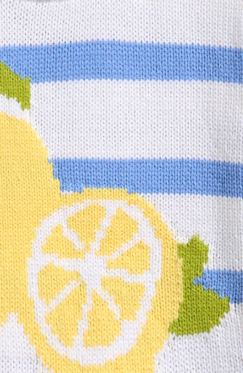 Freshman Kids' Stripe Lemon Graphic Cotton Blend Sweater, Alternate, color, Bluestripe Cb
