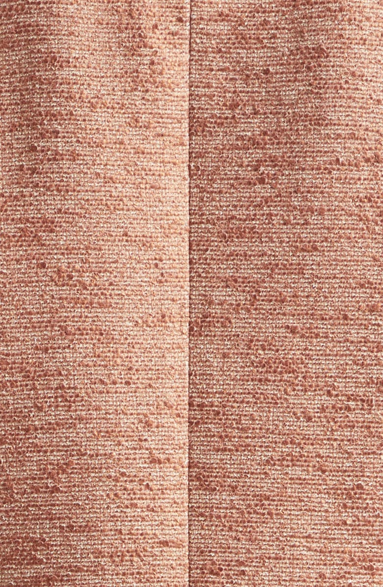 L'AGENCE Zell Collarless Cotton Blend Tweed Jacket, Alternate, color, Light Auburn