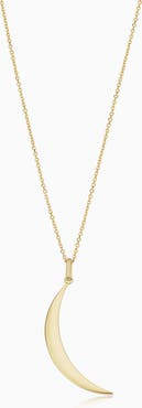 Oradina 10K Gold Bella Luna Pendant Necklace