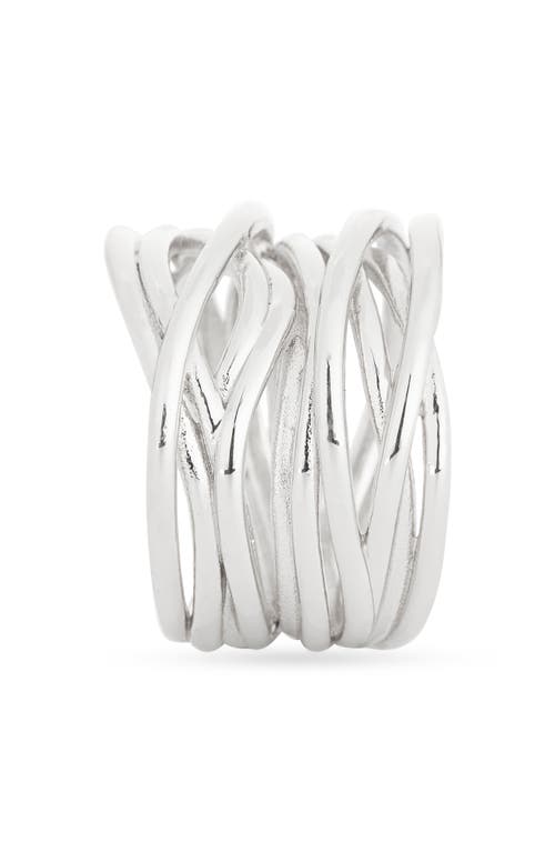 Nordstrom Rack Sculpted Strand Ring In Metallic