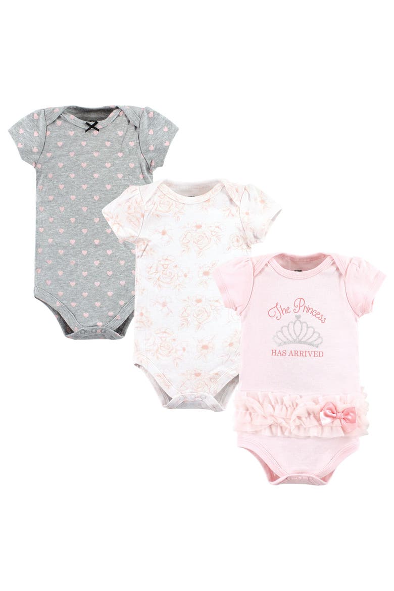 Cotton Bodysuits 3-Pack, Main, color, Princess Arrived Tutu