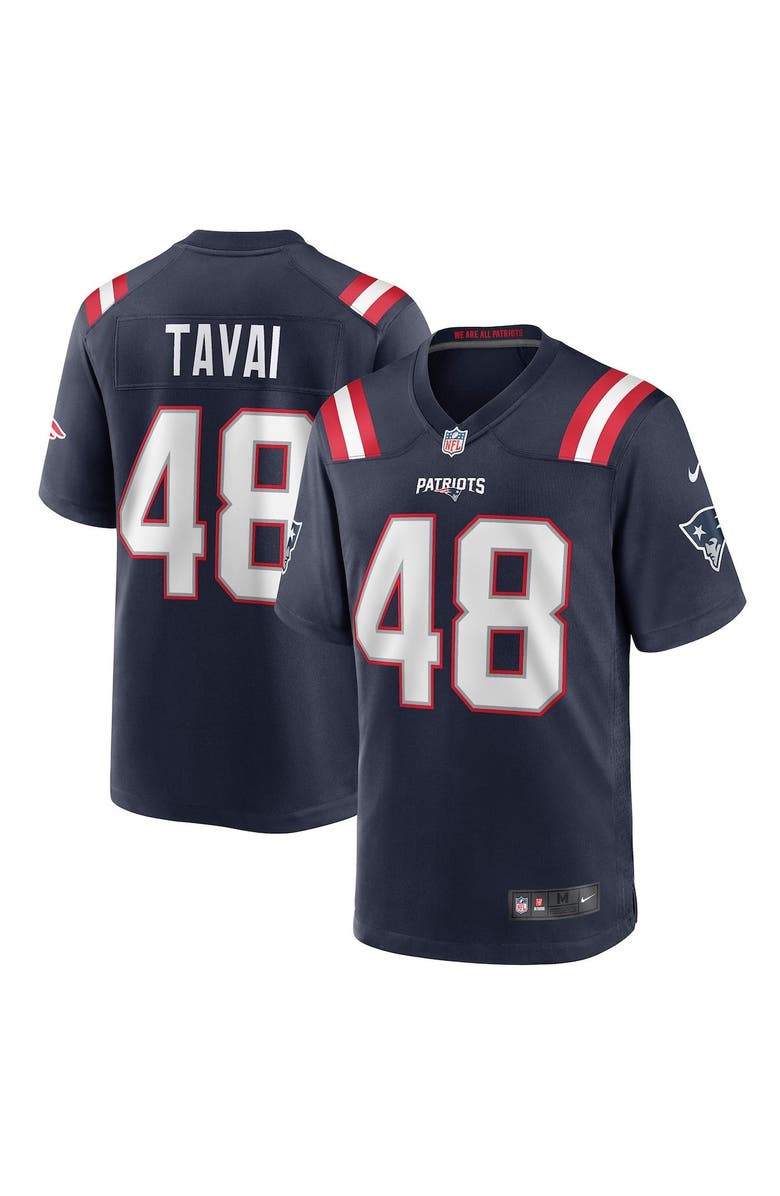 Nike Men's Nike Jahlani Tavai Navy New England Patriots Game Player Jersey, Main, color, 