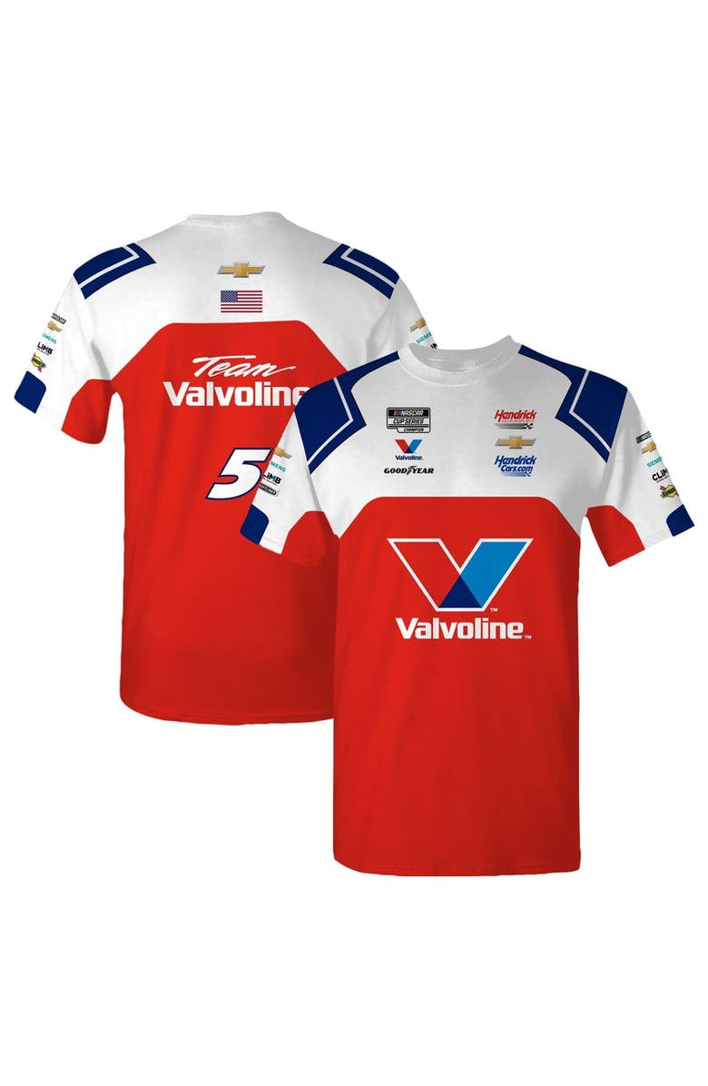 HENDRICK MOTORSPORTS TEAM COLLECTION Men's Hendrick Motorsports Team Collection  Red Kyle Larson Valvoline Uniform T-Shirt, Main, color, Red