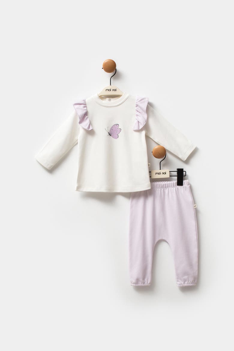 Butterfly Outfit Set, Alternate, color, Purple