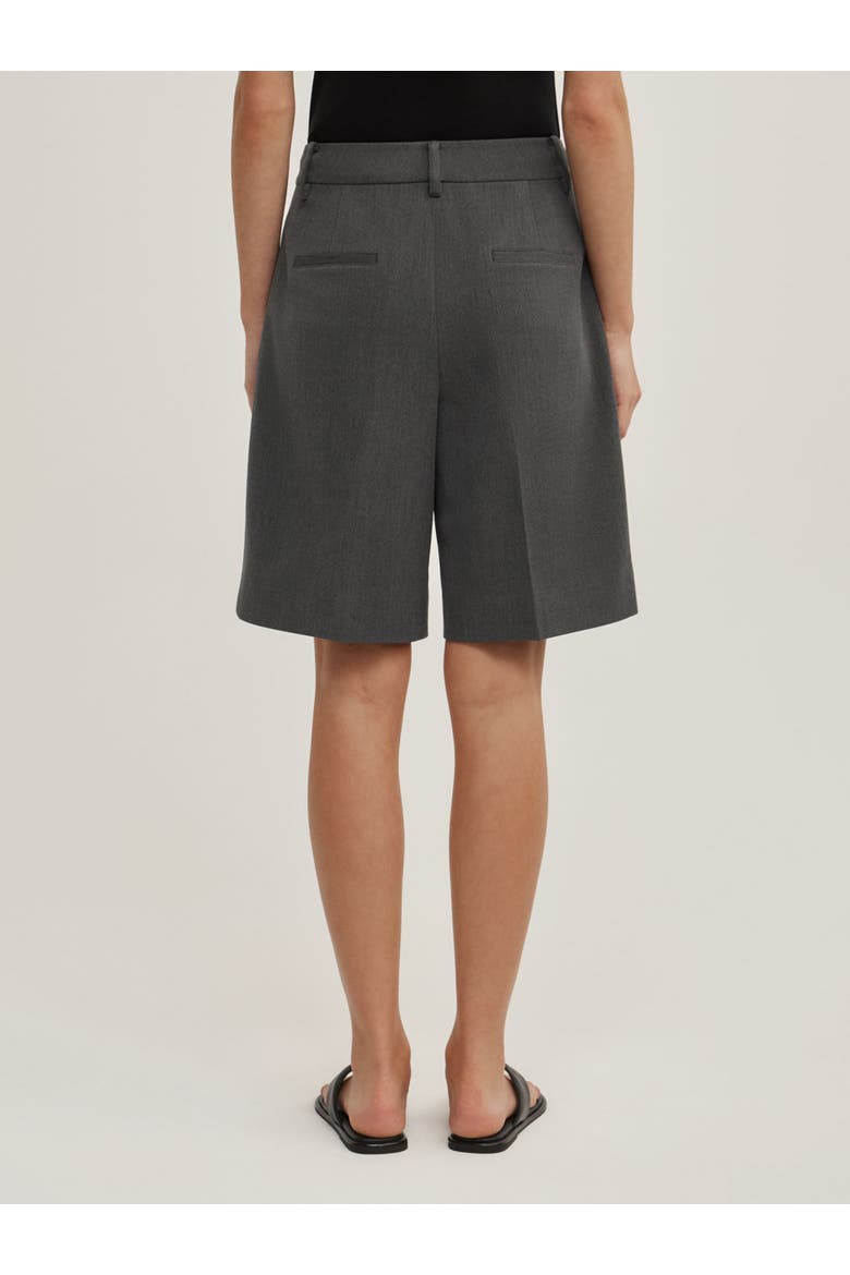 Bermuda High Waisted Tailored Shorts, Alternate, color, Charcoal
