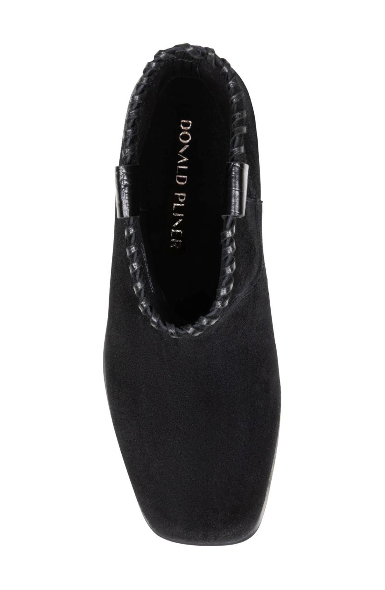 Karter Whipstitch Western Bootie, Alternate, color, BLACK