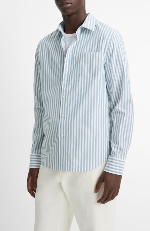 Stripe Classic Fit Button-Up Shirt