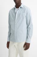 Vince Stripe Classic Fit Button-Up Shirt