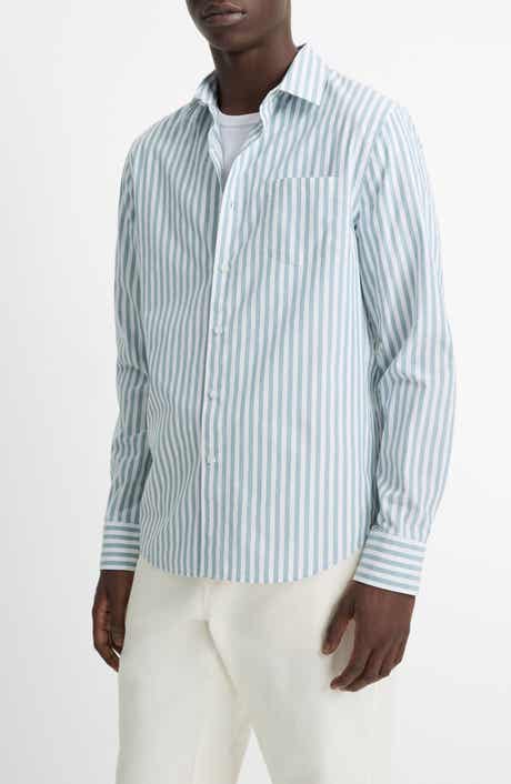 Vince Stripe Classic Fit Button-Up Shirt