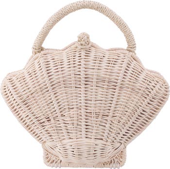 Shelly Rattan Top Handle Bag