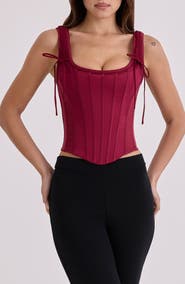 HOUSE OF CB Iman Satin Corset Top