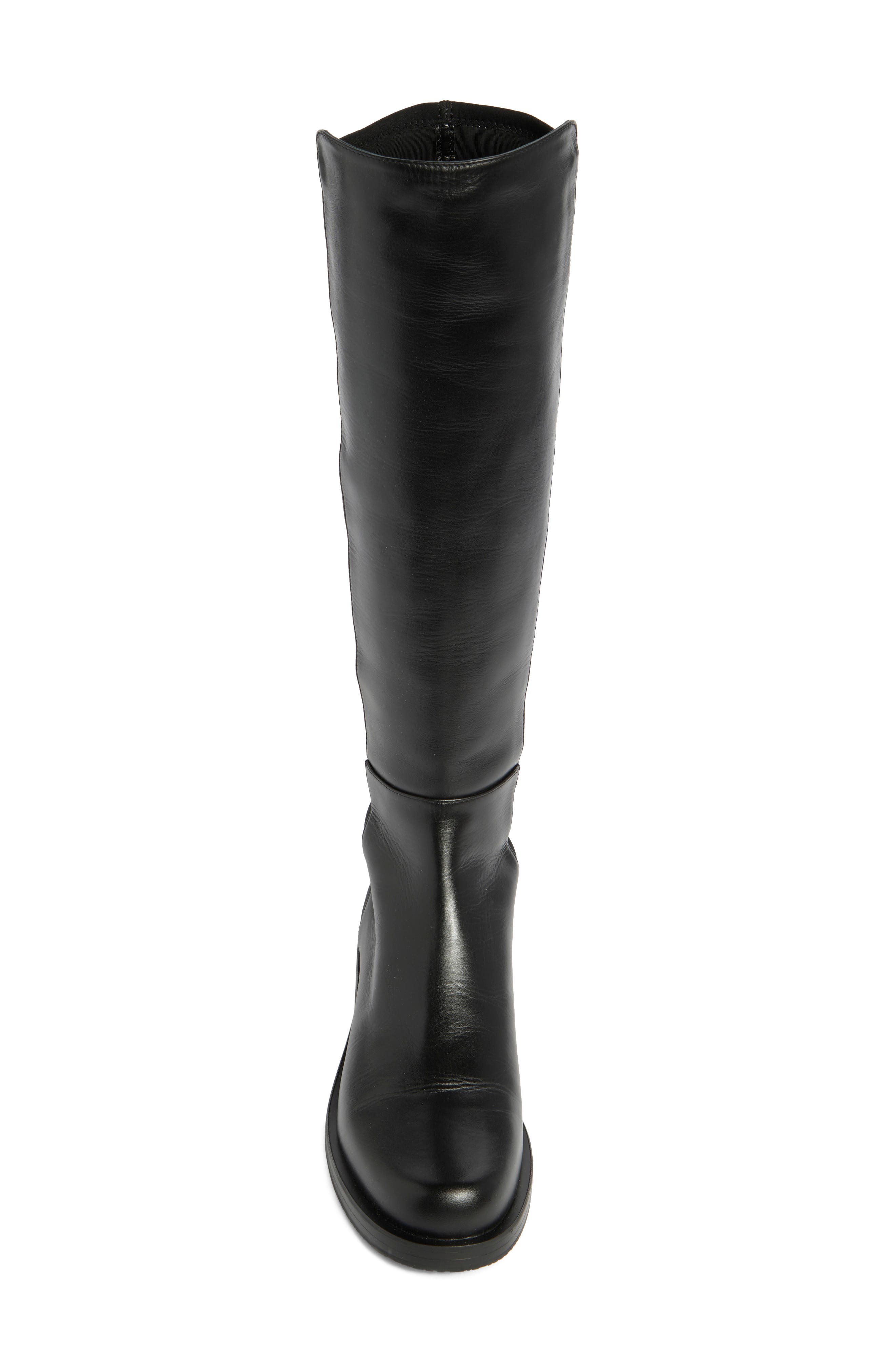 Stuart Weitzman Half & Half Knee High Boot, Alternate, color, Black