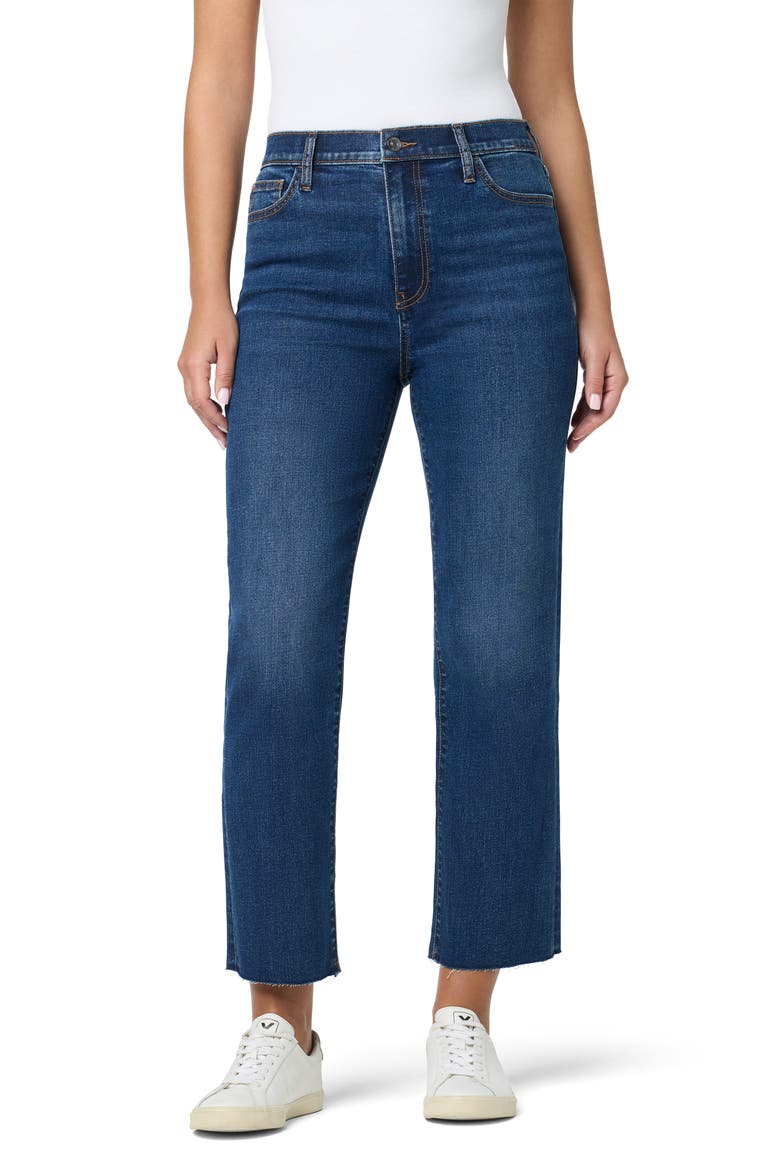 Noa Raw Hem High Waist Ankle Straight Leg Jeans, Main, color, CARRINGTON