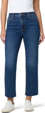 Hudson Jeans Noa Raw Hem High Waist Ankle Straight Leg Jeans