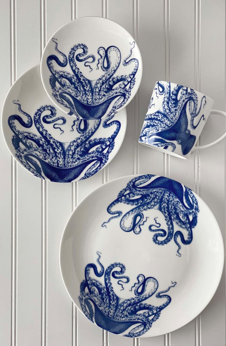 Caskata Lucy Small Plates, Porcelain - Set 4, Alternate, color, Blue