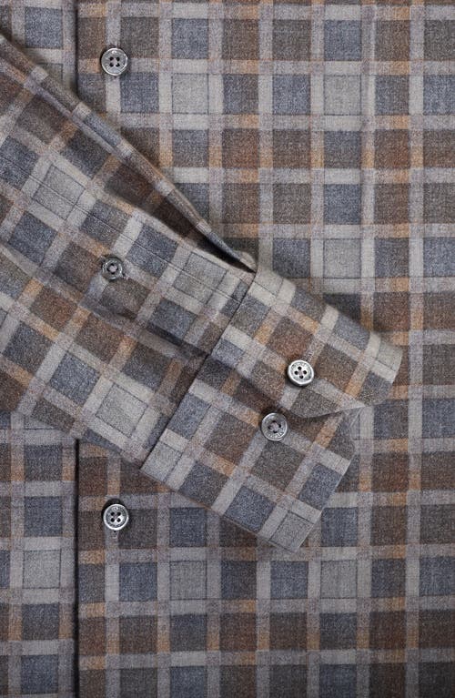 Bugatchi Julian Shaped Fit Check Cotton Button-up Shirt In Black