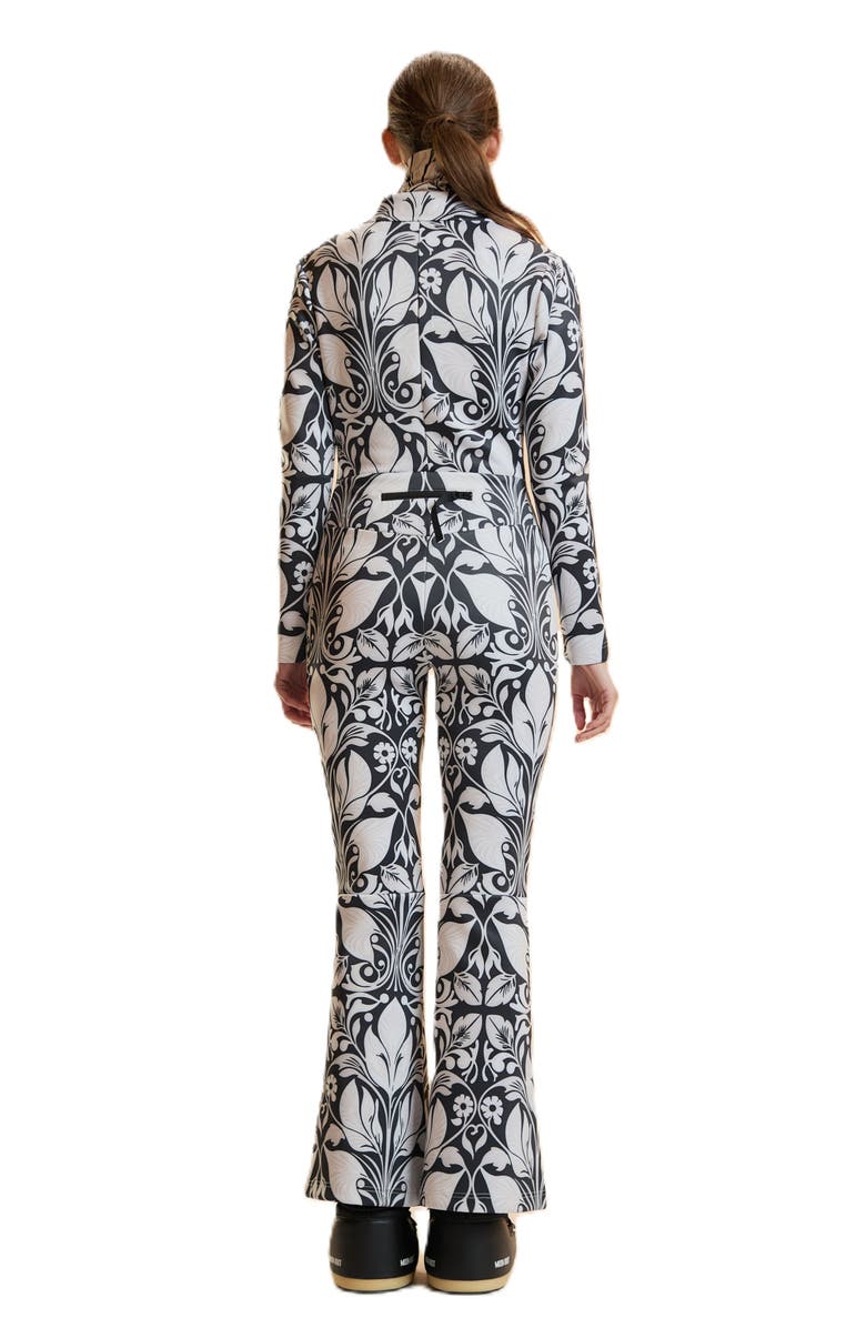 Cynthia Rowley Bonded Ski Suit, Alternate, color, Black/White