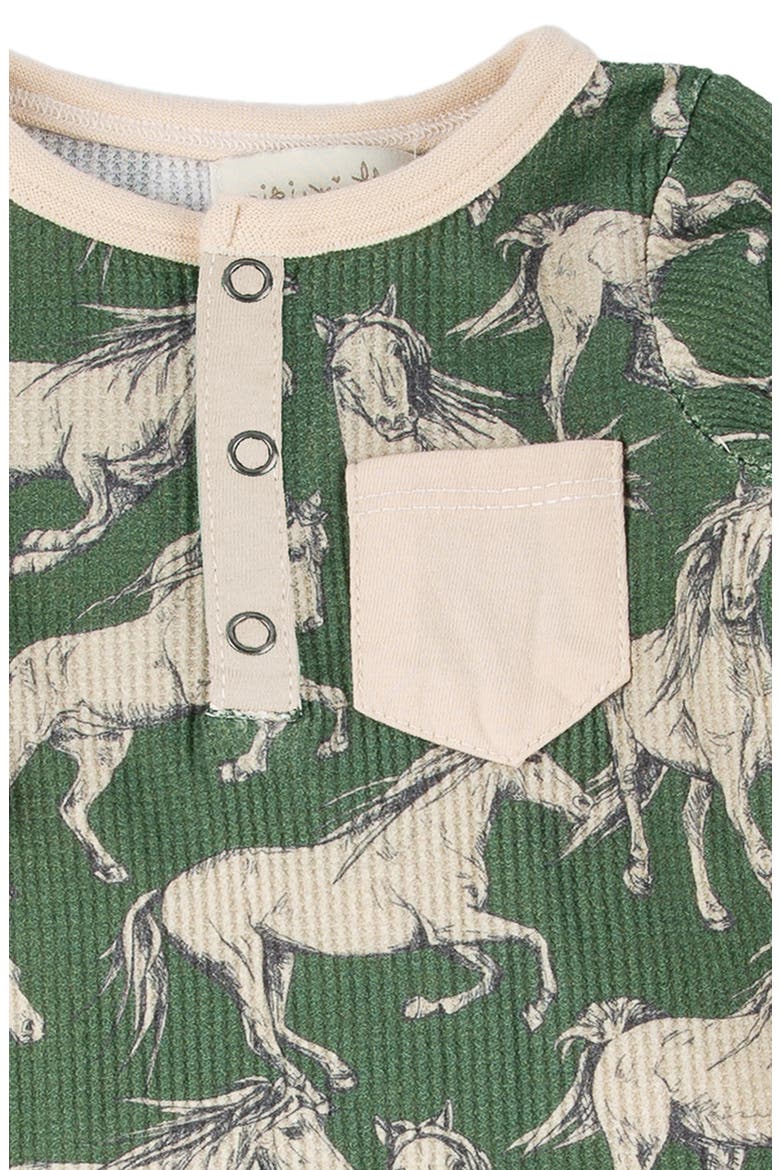Brady Long Sleeve Henley & Pants Set, Alternate, color, WILD HORSES