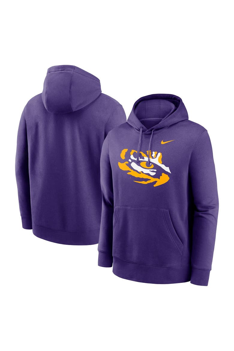Men's Nike Purple LSU Tigers Primetime Alternate Logo Club Fleece Pullover Hoodie, Main, color, Purple