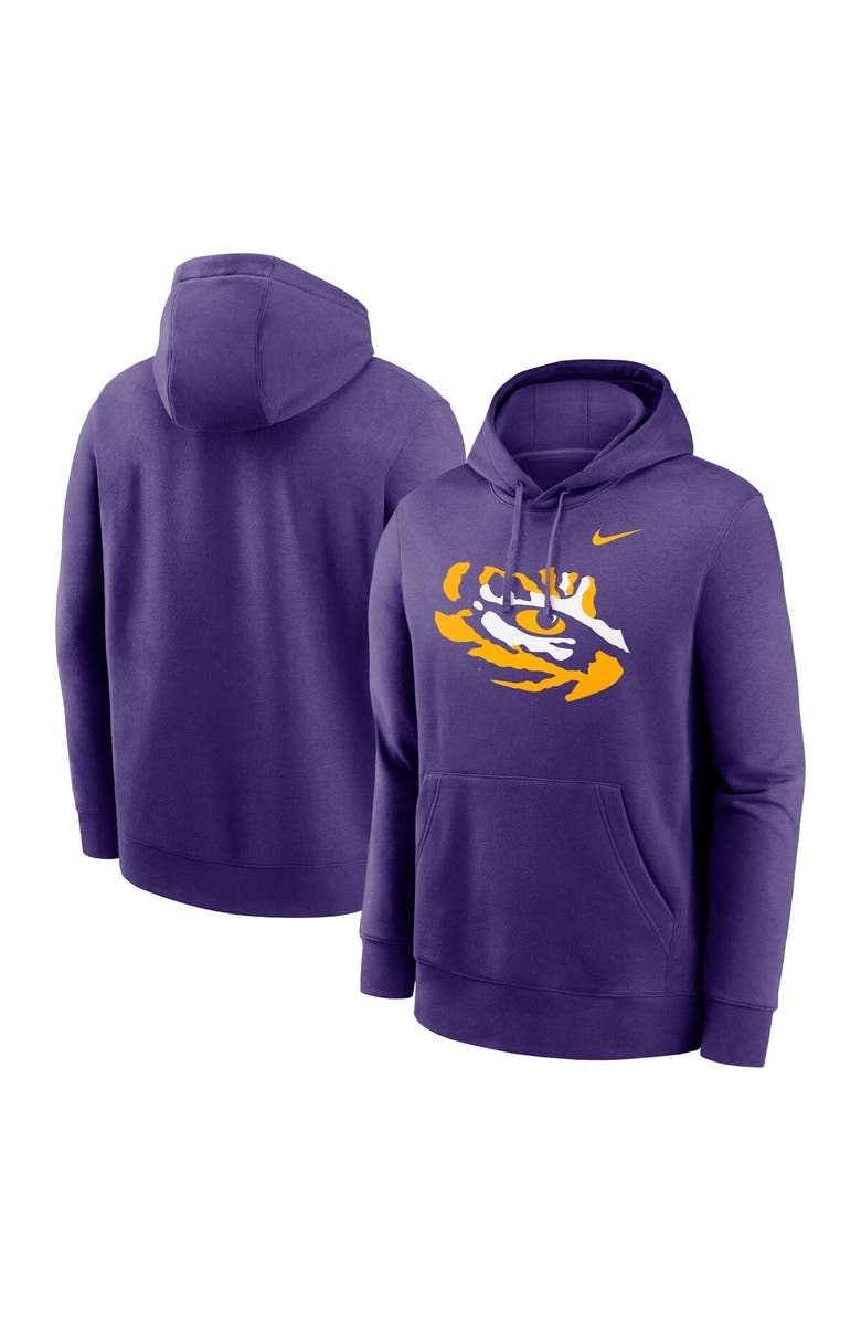 Nike Men's Nike Purple LSU Tigers Primetime Alternate Logo Club Fleece Pullover Hoodie, Main, color, 