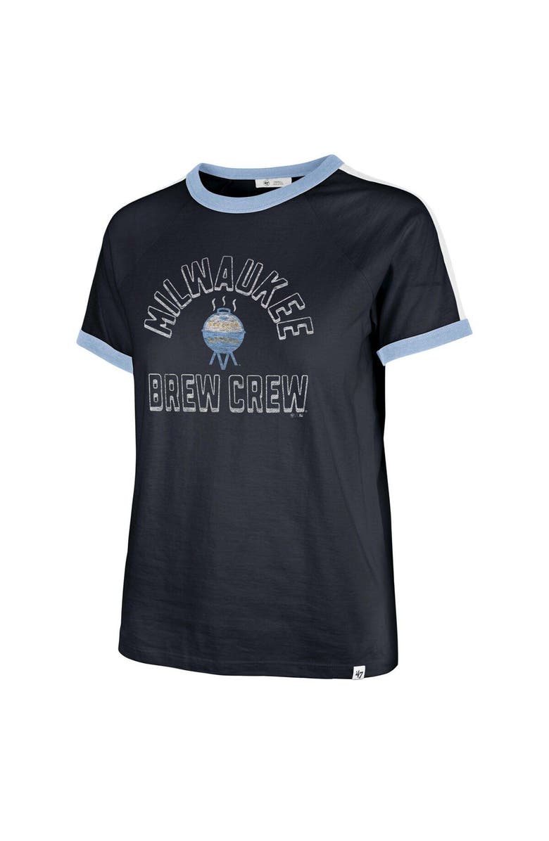 '47 Women's '47  Navy Milwaukee Brewers City Connect Sweet Heat Peyton T-Shirt, Alternate, color, 
