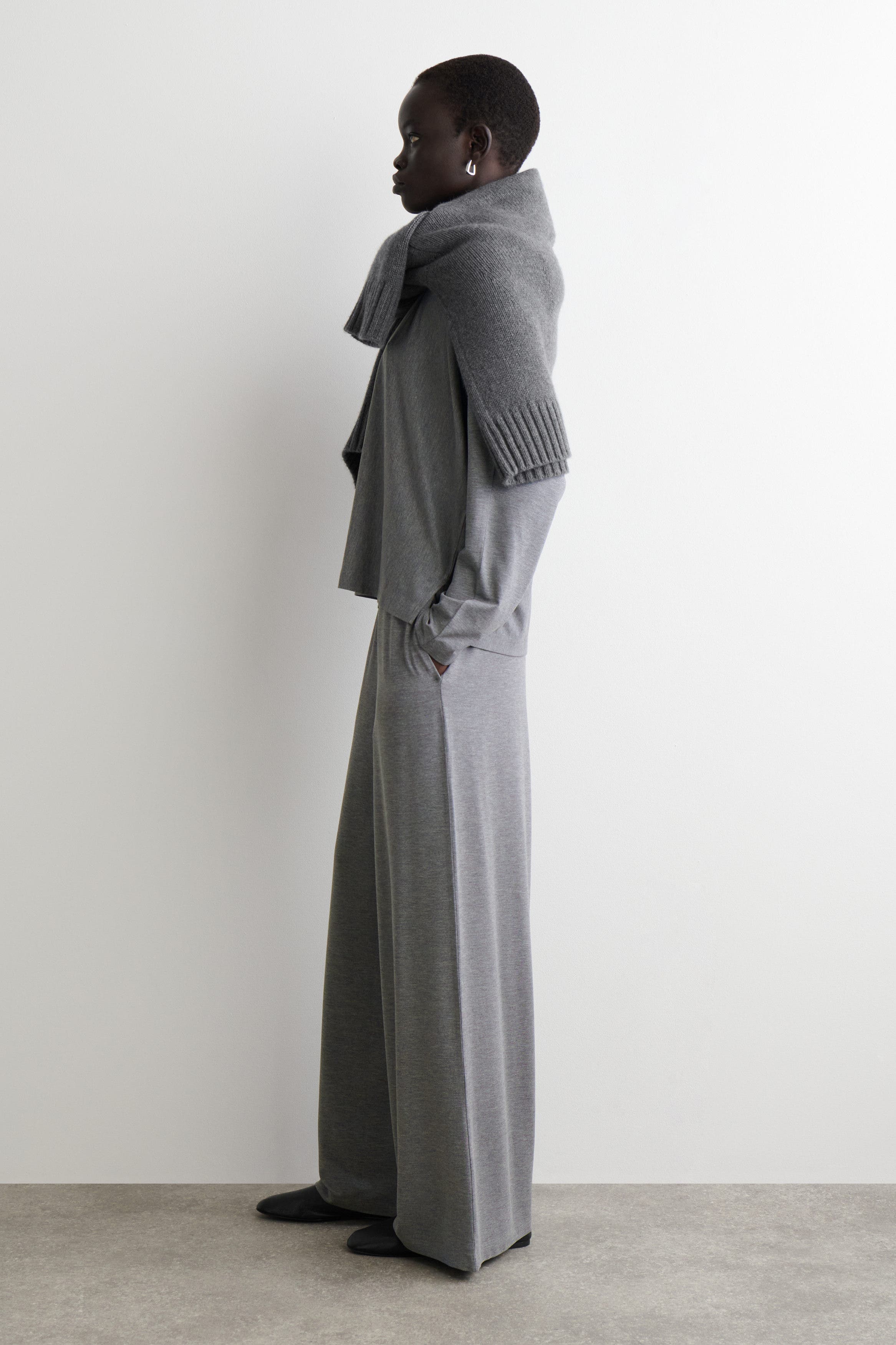 Fluid Jersey Wide-Leg Pants - image 2