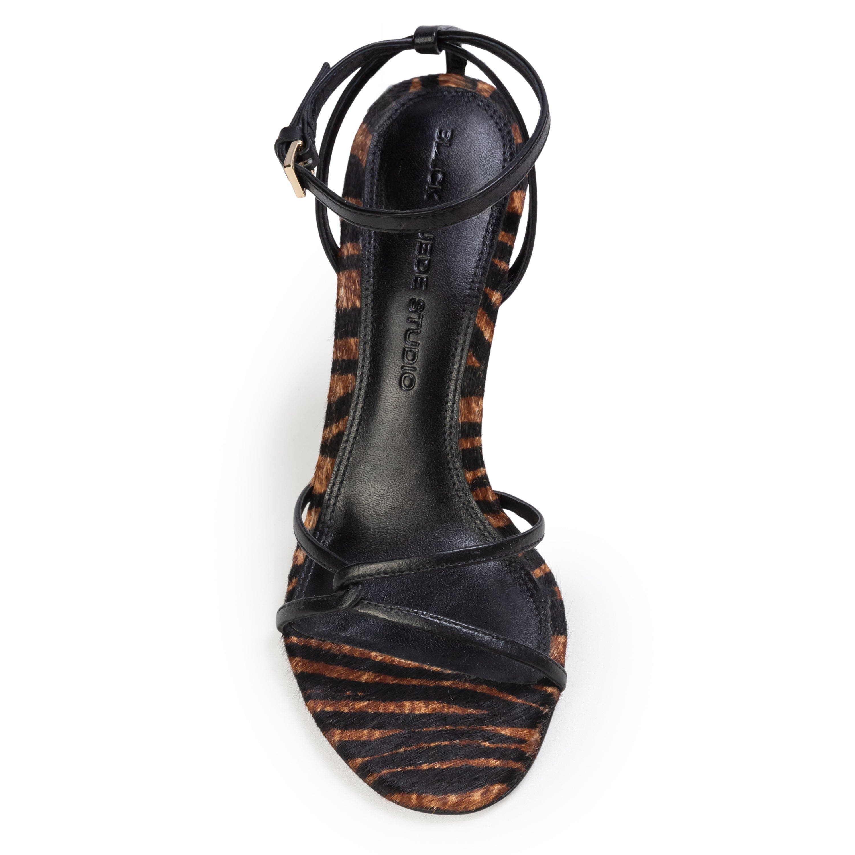 Miley 100 Sandal, Alternate, color, Brown Zebra Pony Hair
