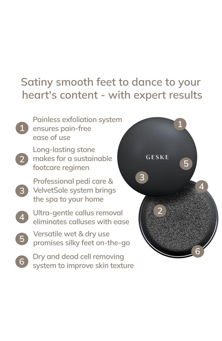 GESKE SmartAppGuided Pumice Stone Callus Remover | 7 in 1, Alternate, color, Black