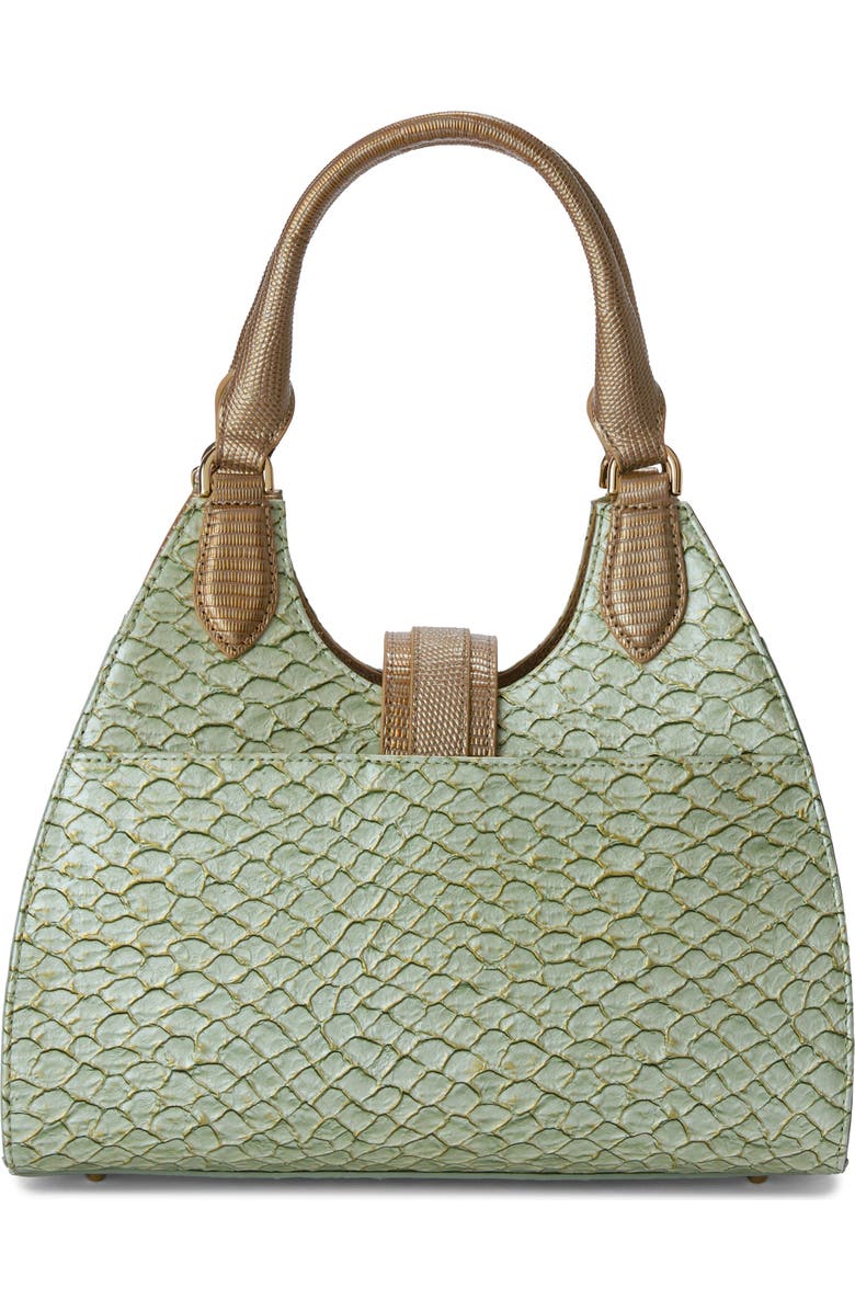 Brahmin Adrian Embossed Leather Shoulder Bag, Alternate, color, Mint Novella