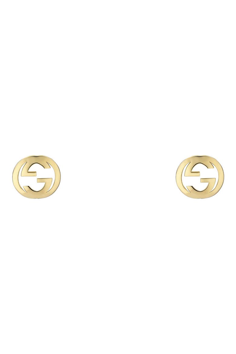 Interlocking G Stud Earrings, Main, color, GOLD