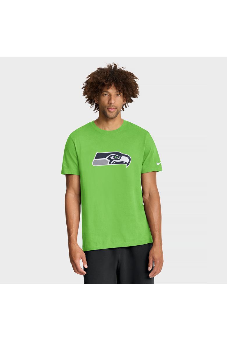 Men's Nike Neon Green Seattle Seahawks Essential Logo T-Shirt, Main, color, Neon Green
