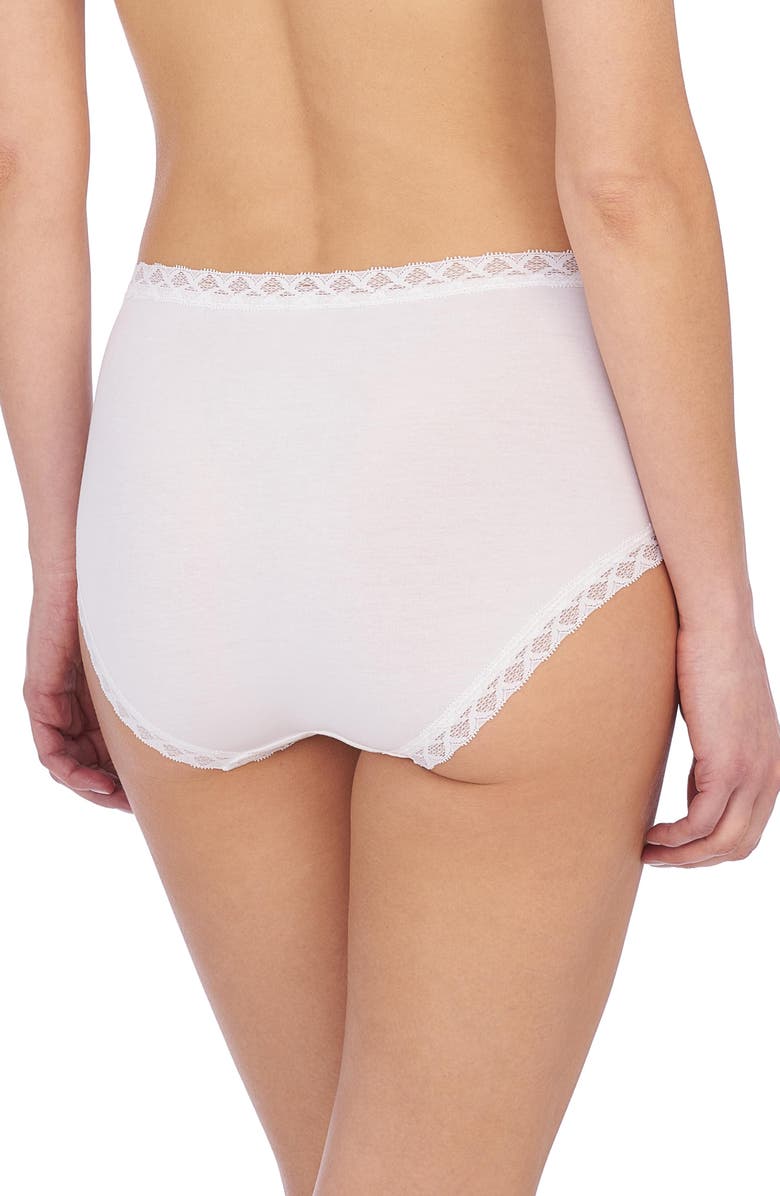 Natori Bliss Cotton Full Brief, Alternate, color, White