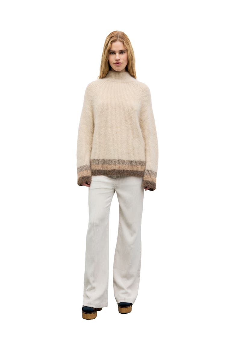 Rola Funnel Neck Sweater, Alternate, color, Pink Beige