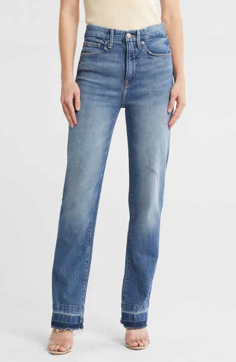 Good American Good Boy Release Hem High Waist Boyfriend Jeans