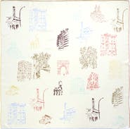 Lafayette 148 New York Manhattan Print Cashmere & Silk Square Scarf