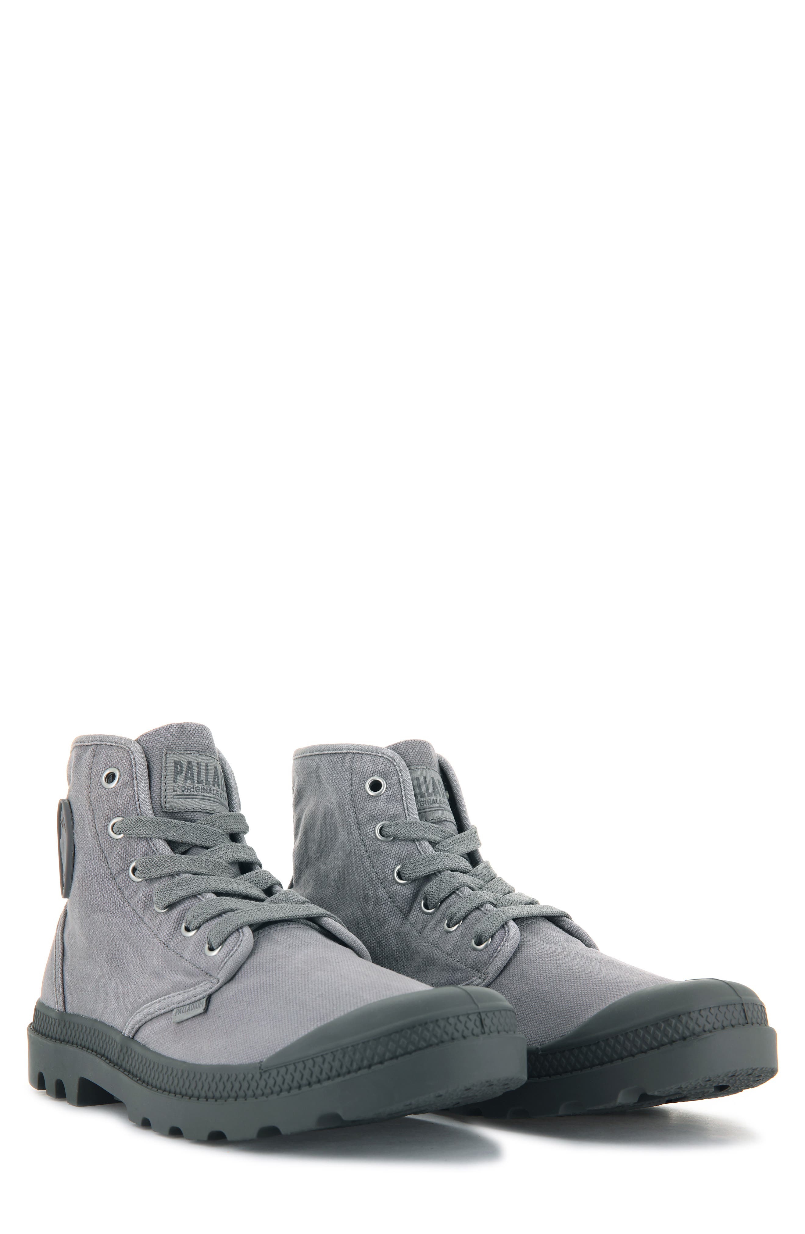 Palladium Pampa Hi Canvas Boot, Alternate, color, Gray Flannel