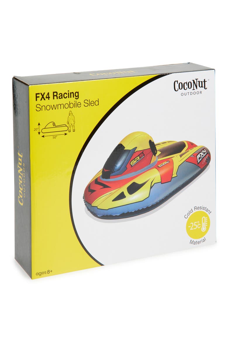 FX4 Racing Snowmobile Sled, Main, color, YELLOW