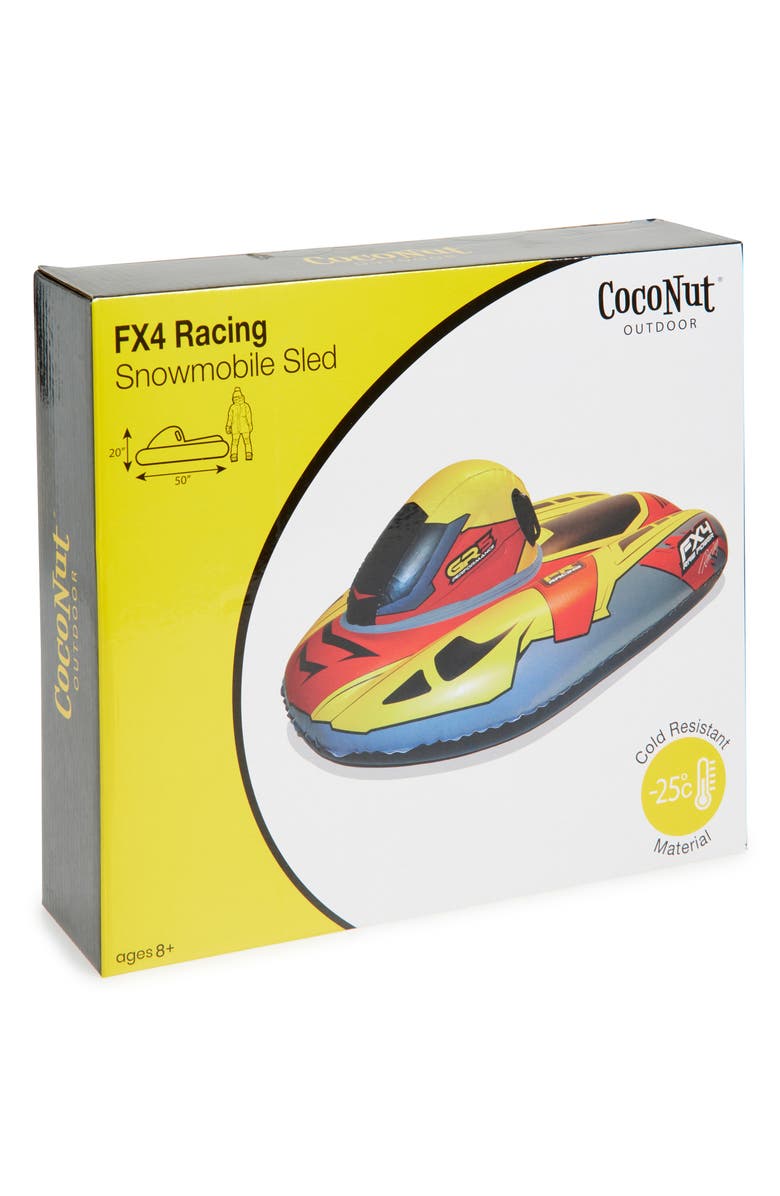Coconut Outdoor FX4 Racing Snowmobile Sled, Main, color, Yellow