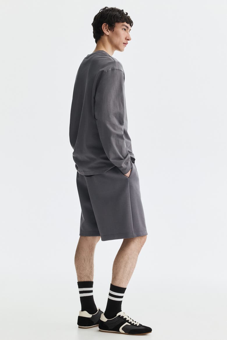 Relaxed Fit Interlock Shorts, Alternate, color, Dark gray