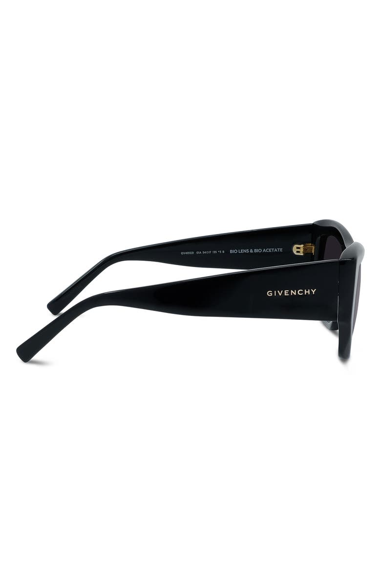 Givenchy GV Day Square Sunglasses, Alternate, color, Shiny Black / Smoke