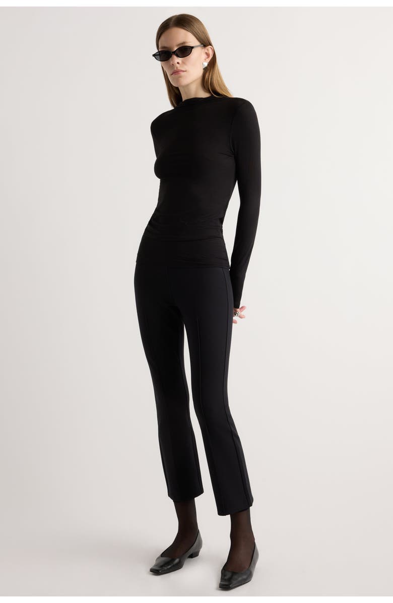 Modern Citizen Tez Kick-Flare Ponte Stretch Pant, Alternate, color, Black