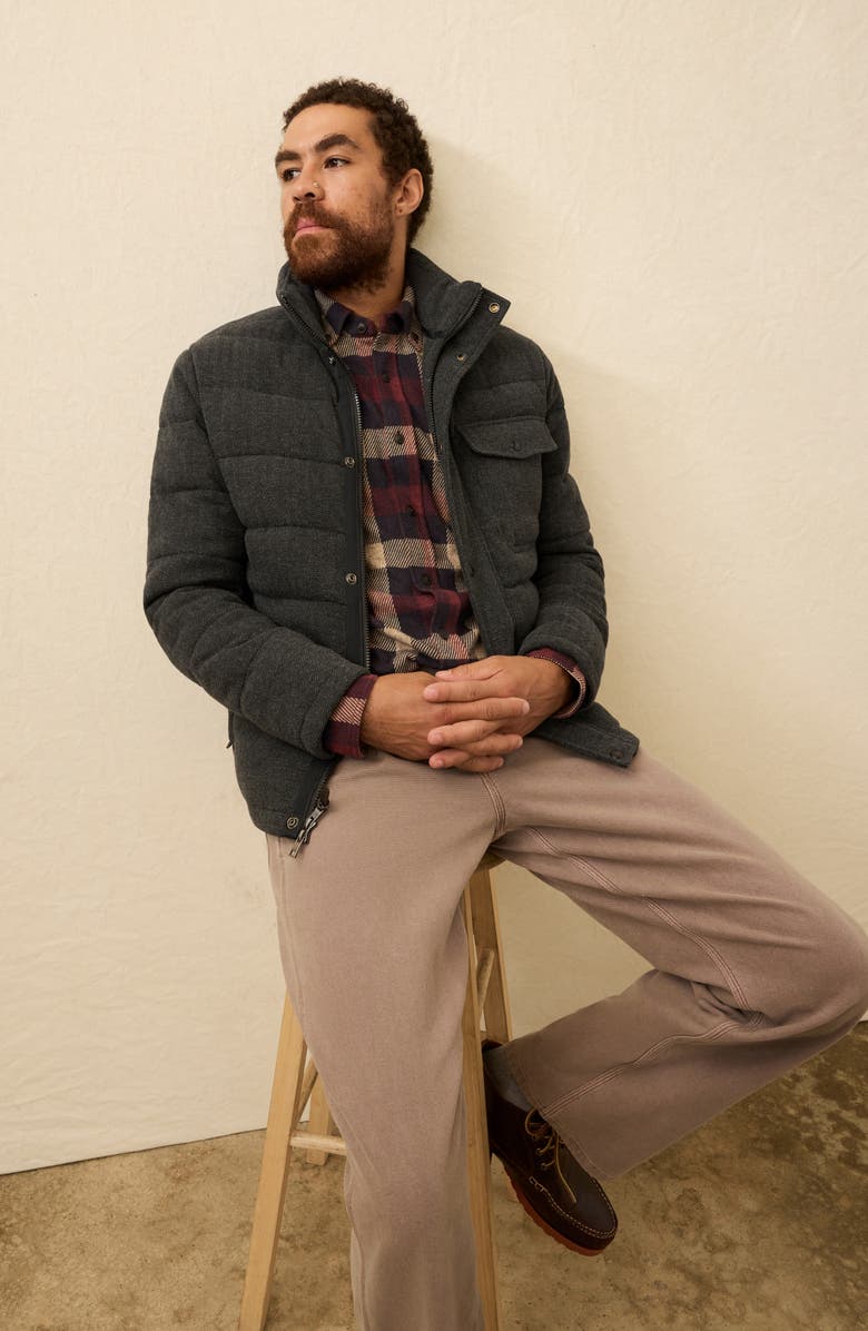 Faherty Teton Valley Deck Jacket, Alternate, color, Dark Steel Charcoal Twill