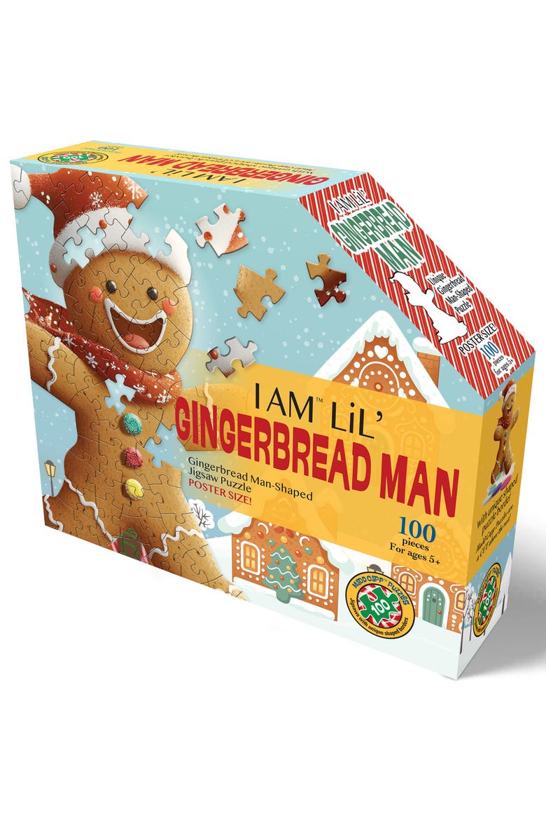 I Am Lil Gingerbread Man 100 Piece Jigsaw Puzzle, Alternate, color, Multicolored